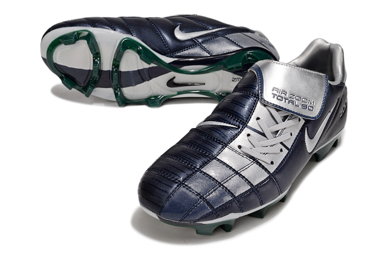 Chuteira Nike Total 90 - Prata/Azul
