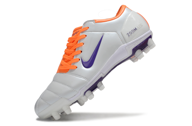 Chuteira Nike Total 90 FG -  Branca/Laranja/Azul