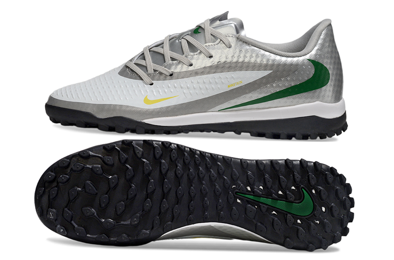 Chuteiras Nike Phantom 6  Academy - cinza/branco/verde