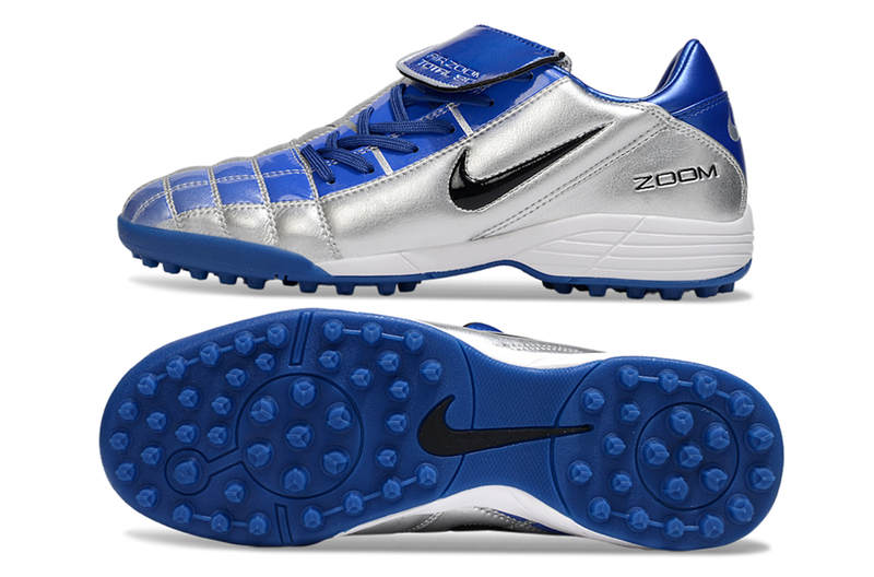 Chuteiras de futebol Nike Air Zoom Total 90 III TF - cinza/azul