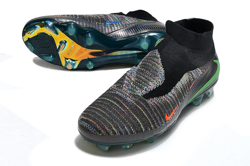 Chuteira de futebol Nike Phantom 6 Elite FG - Preto/Amarelo/Vermelho