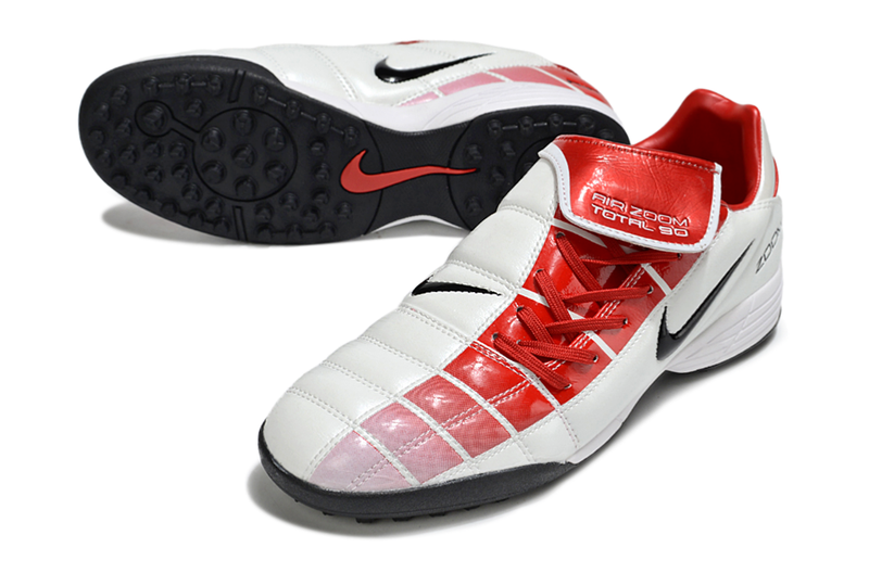 Chuteira Nike Total 90 - Branco/Vermelho