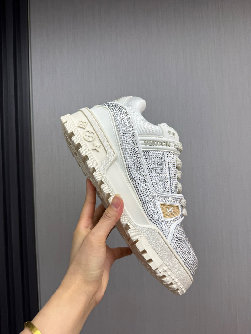 LV Louis vuitton TRAINER - Off white/Cinza Brilho - Alto relevo