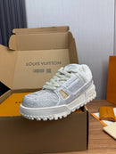 LV Louis vuitton TRAINER - Off white/Cinza Brilho - Alto relevo