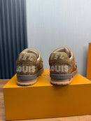 Tênis Louis Vuitton LV Trainer - Marron / Dourado