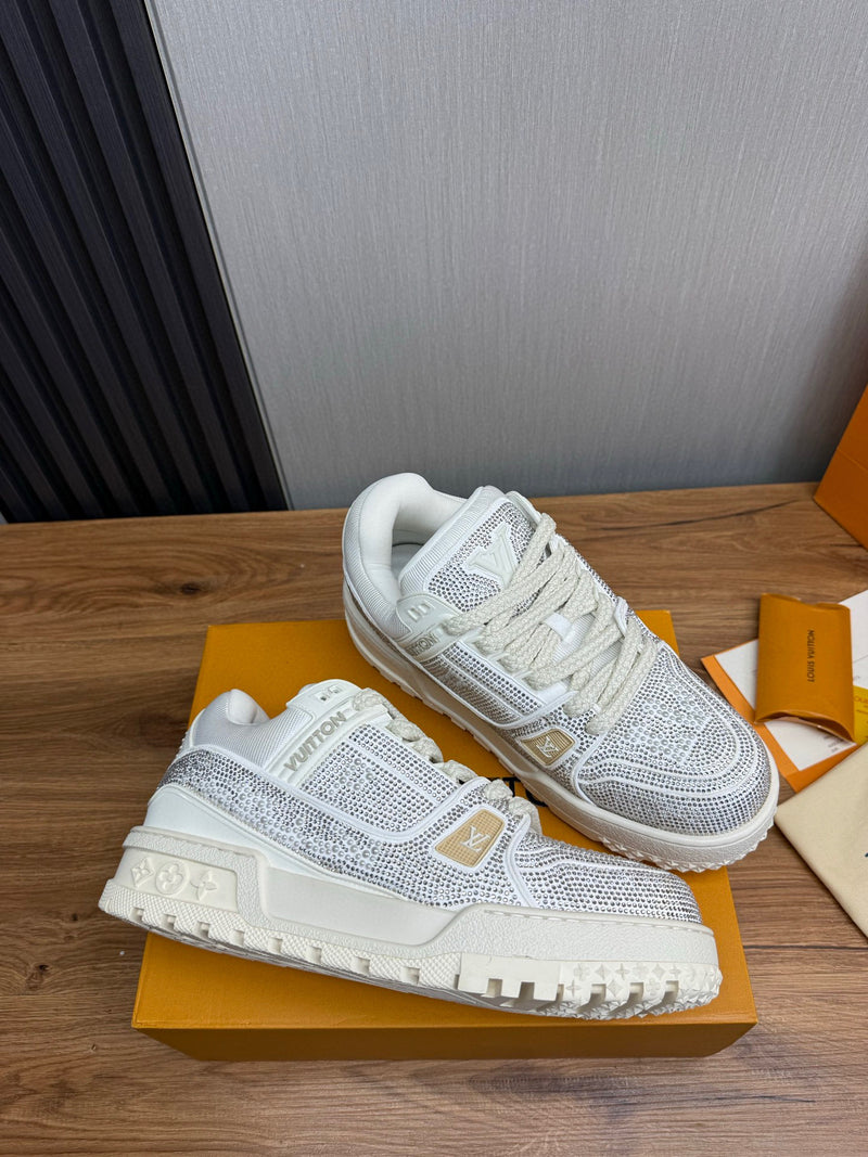 LV Louis vuitton TRAINER - Off white/Cinza Brilho - Alto relevo