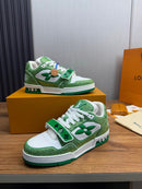Louis Vuitton Trainer Velcro Green Monogram Denim